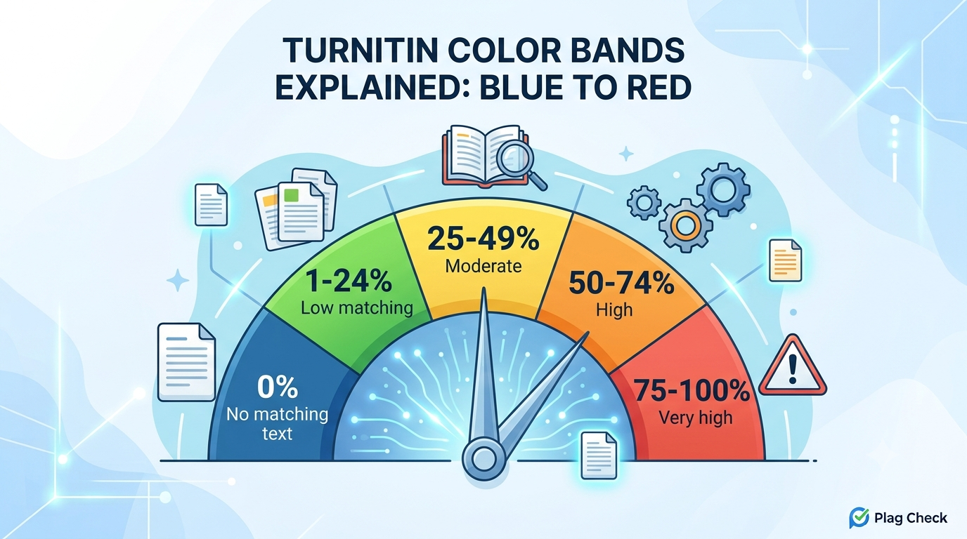 Image explained about Turnitin Color Bands