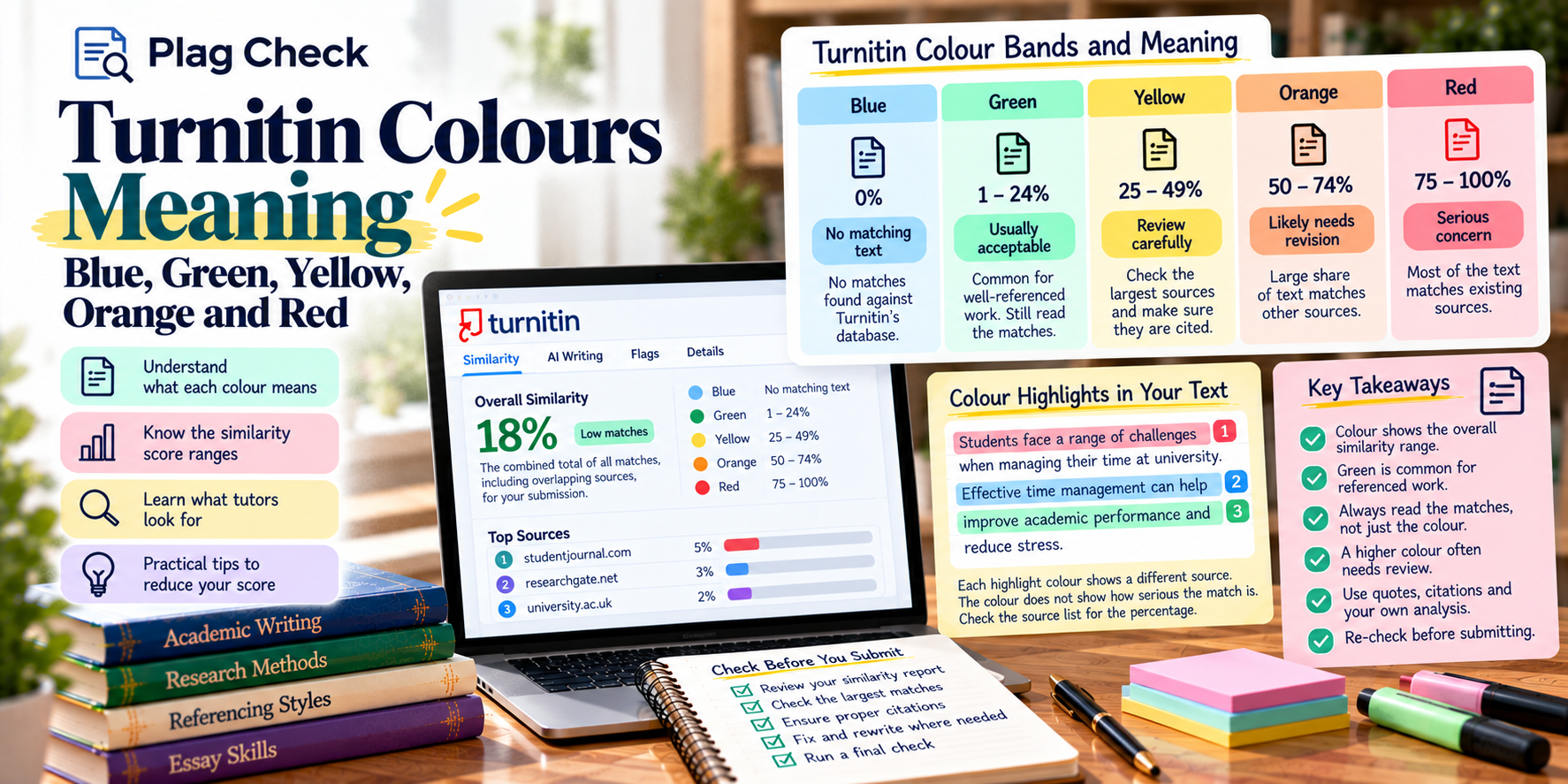 Image explained about Turnitin Colours Meaning